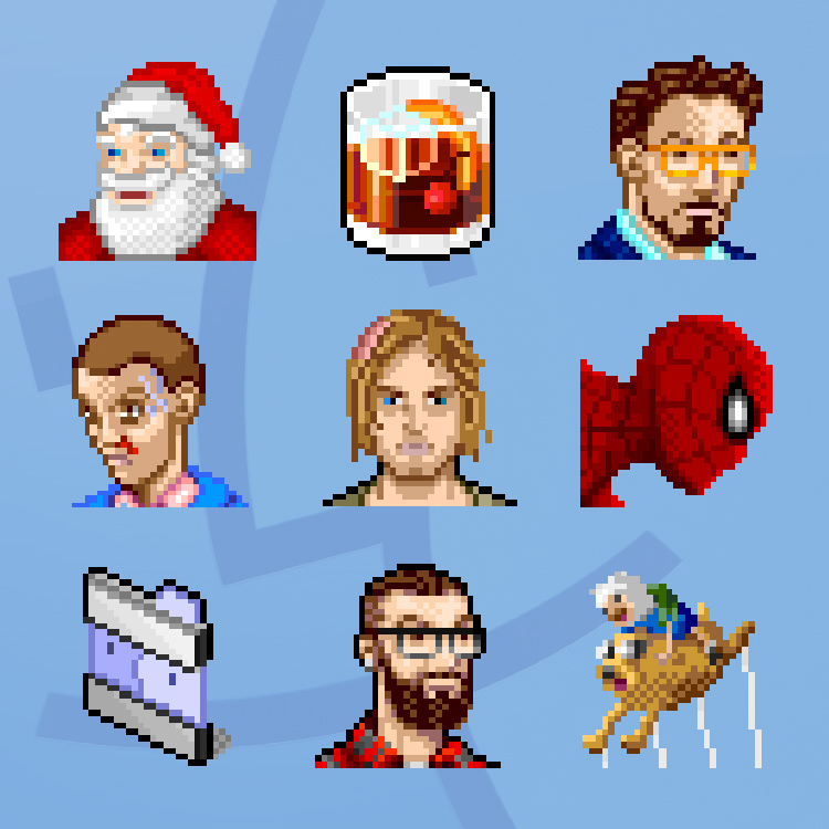 pixel icons designed for Mac OS